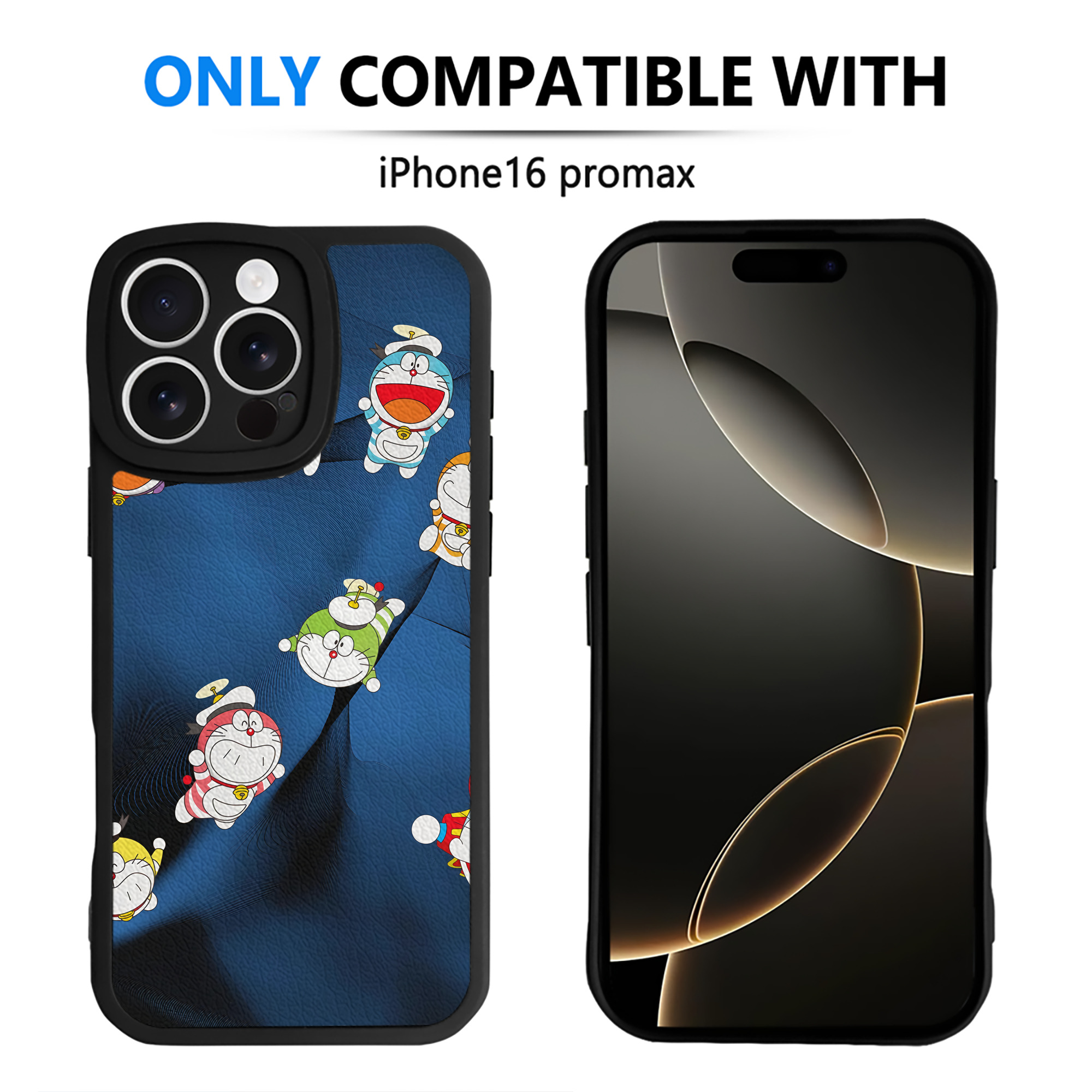 （画像用） ドラえもん Doraemon 【iPhone 16シリーズ対応】シリコンスマホケース（レザー調） 材質：シリコン